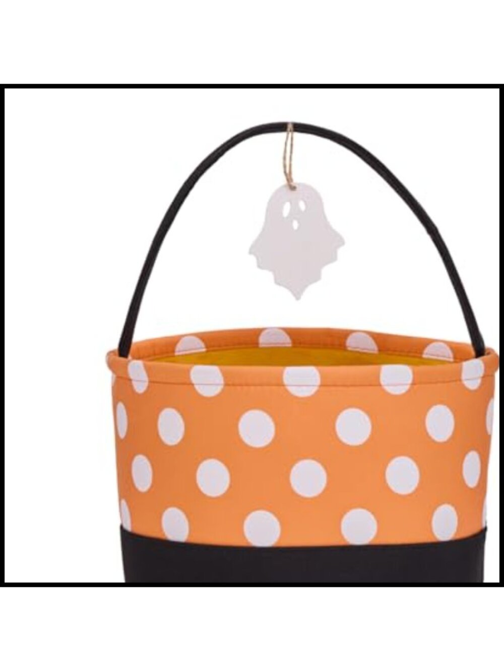 Halloween Candy Tote Bag Basket Ornament Trick or Treat Bucket